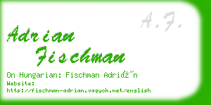 adrian fischman business card